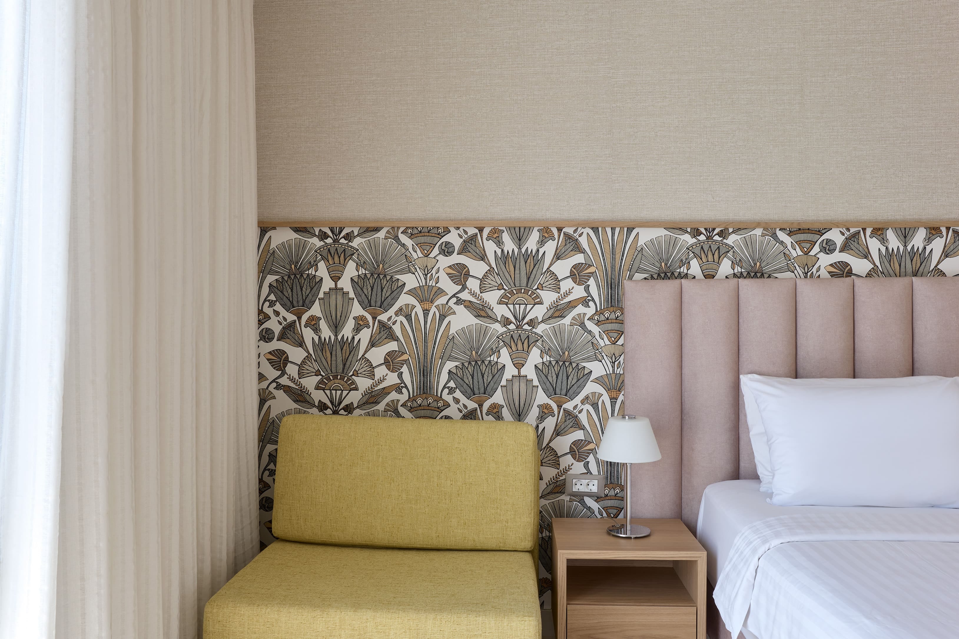 a room with a couch and a table