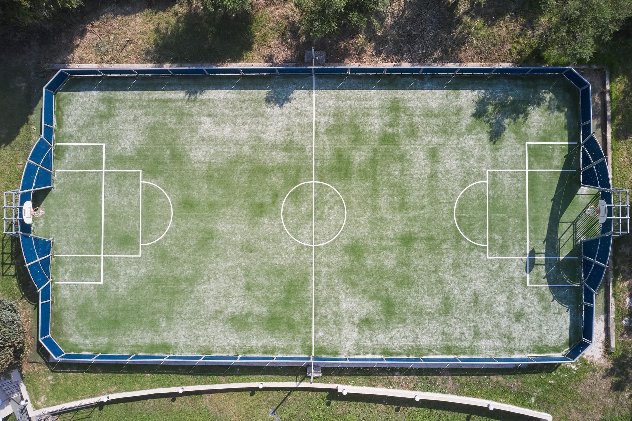 a green and white sign