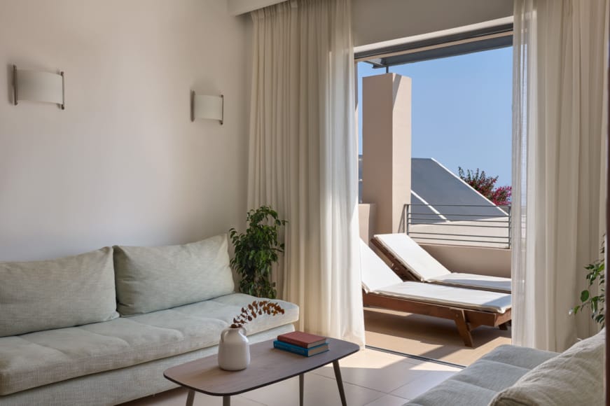 a living room with a window