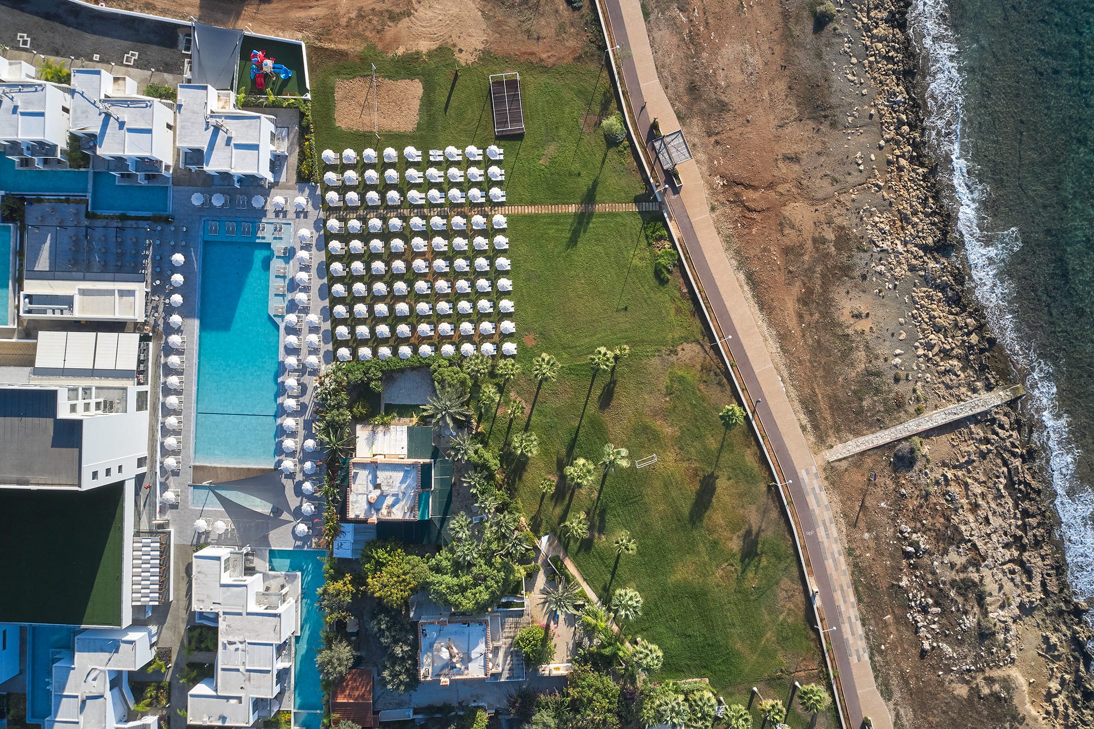 a high angle view of a city