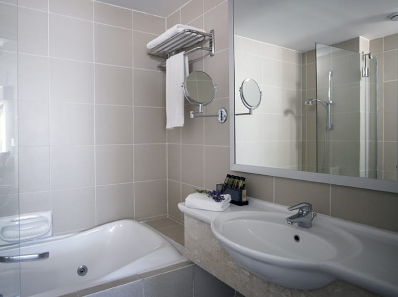 a bathroom with a sink and a bathtub