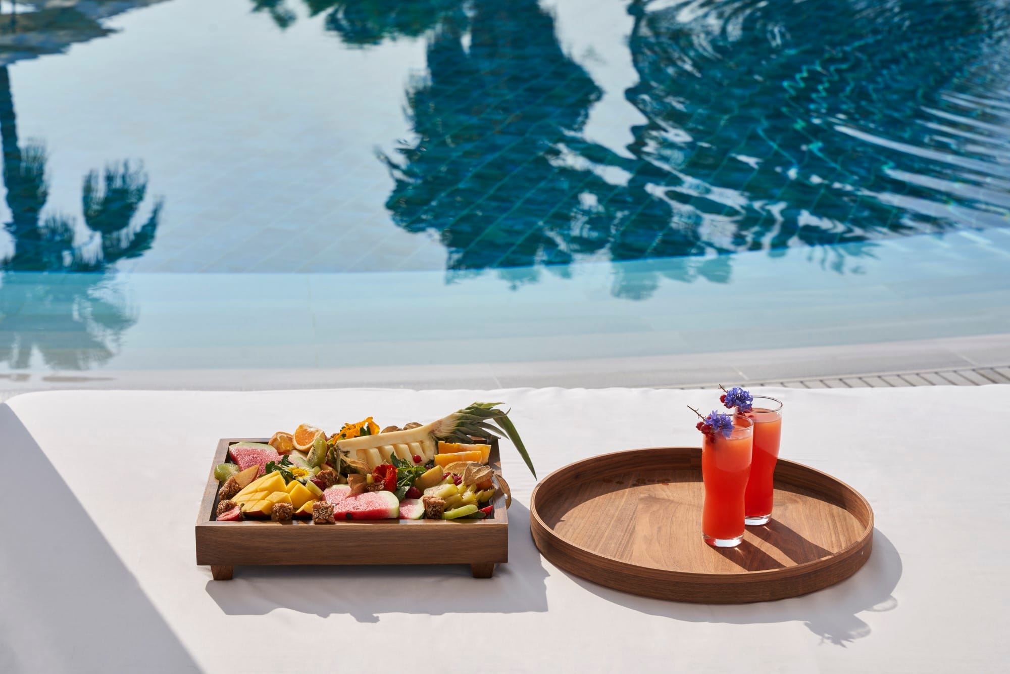 a plate of food and a drink on a table
