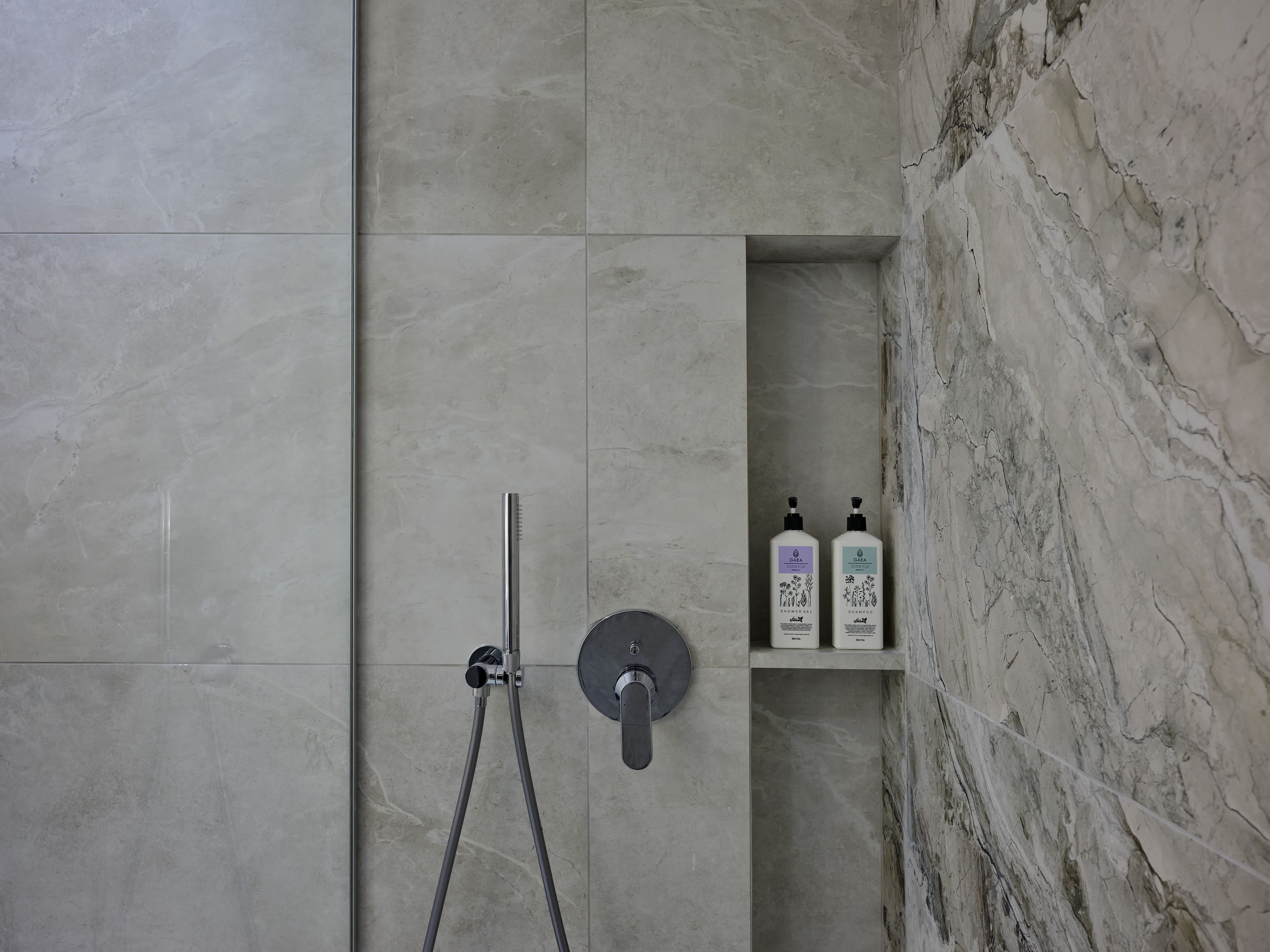 a couple of bottles on a shelf