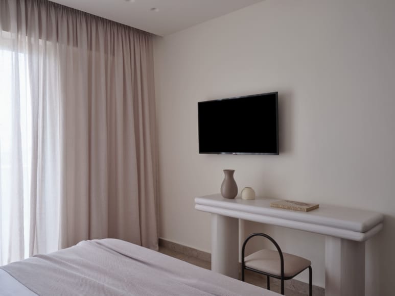 a tv on a wall