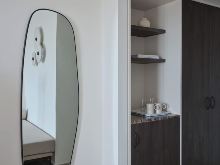 a white refrigerator in a room