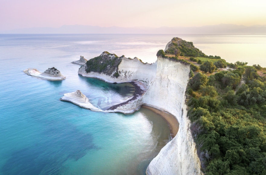 a high angle view of a beach