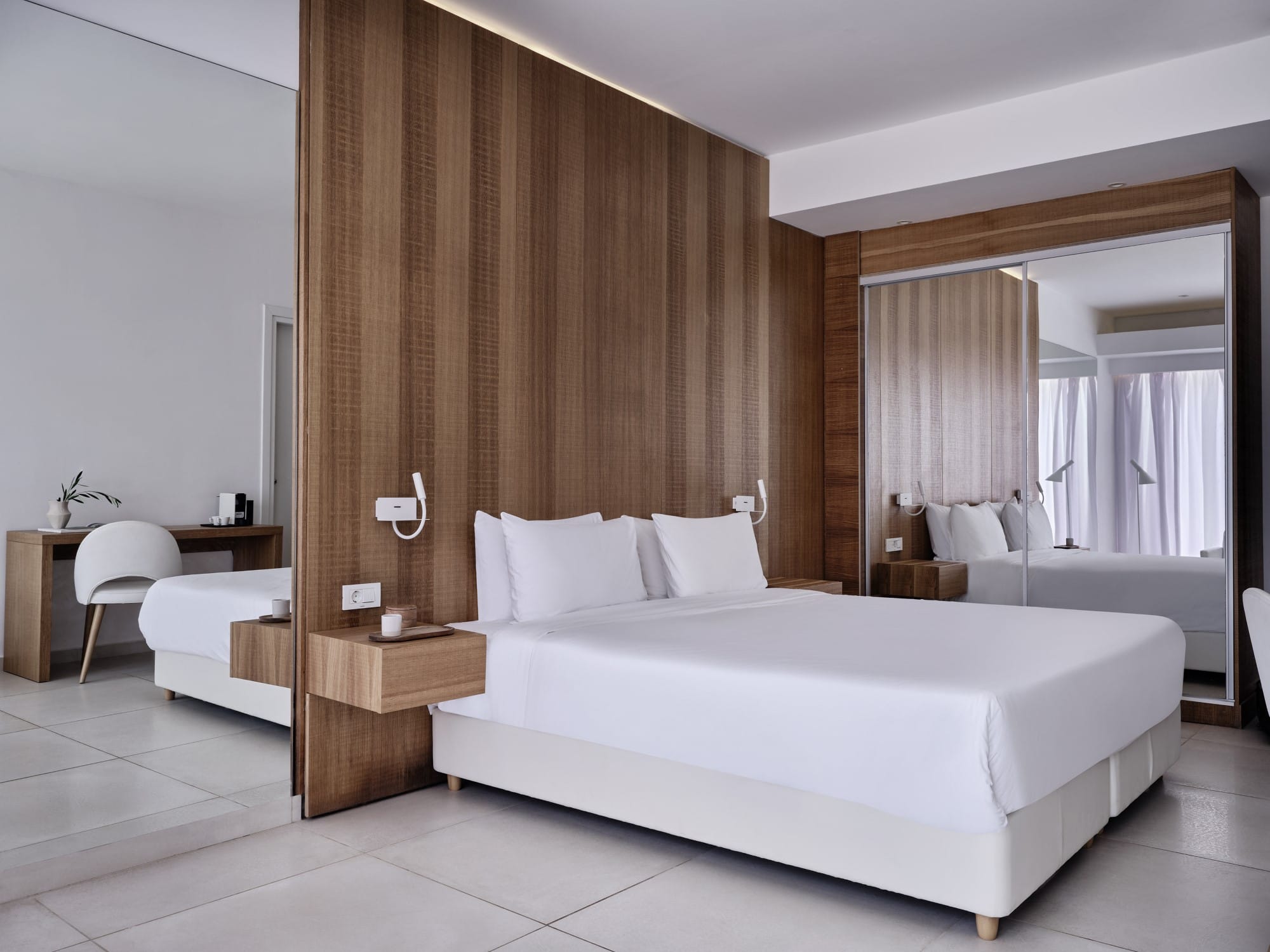 a room with a bed and a couch