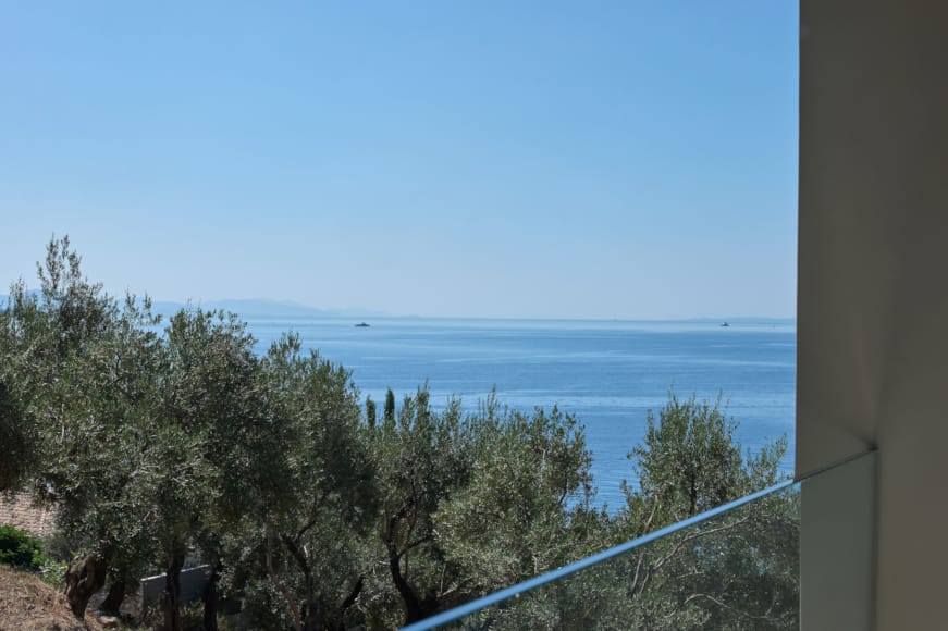 a view of the ocean from a balcony