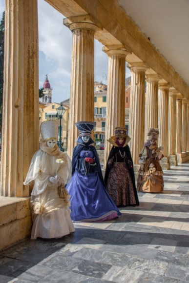 a group of statues in a building