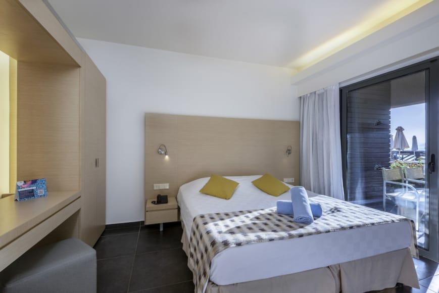 a bed in a room