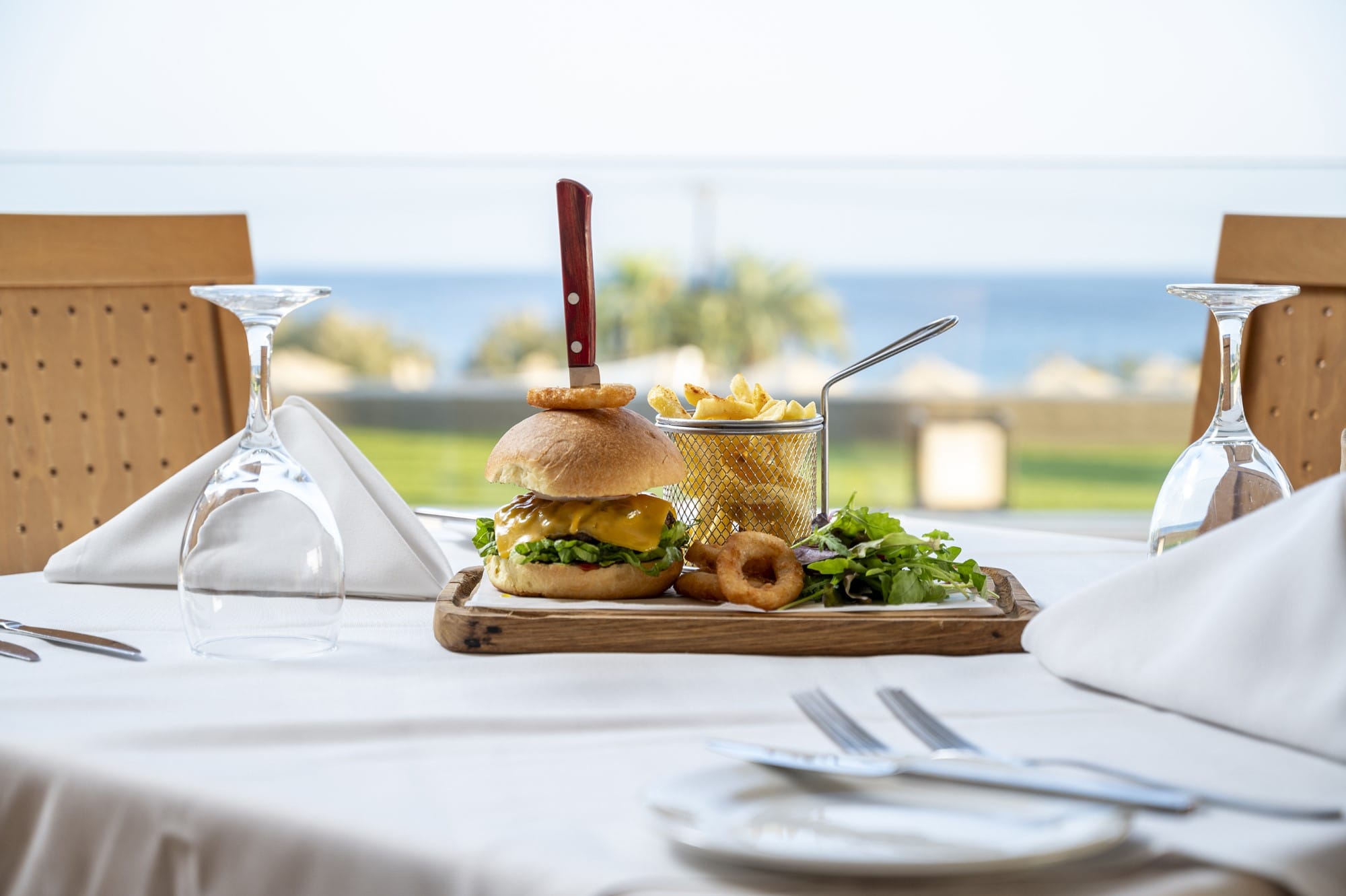 a table with food on it