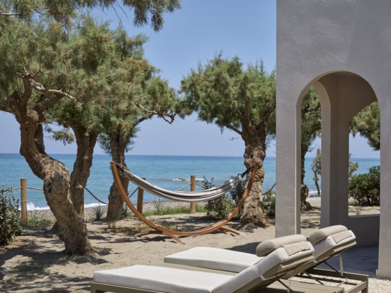 a hammock on a beach