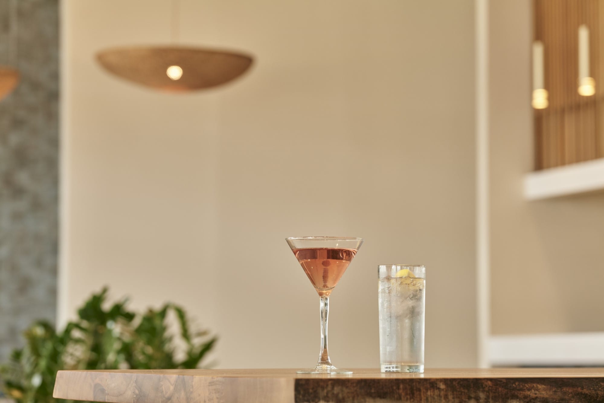 a glass of wine on a table