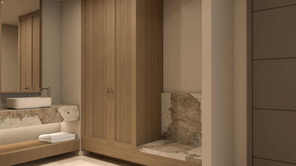 a bathroom with a sink and a toilet