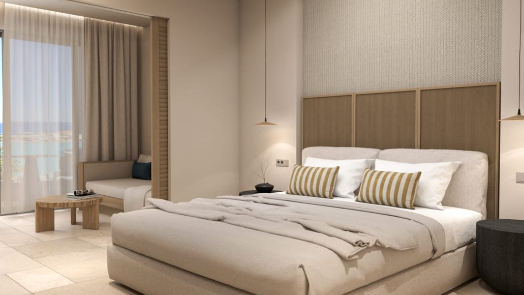 a bed with white pillows