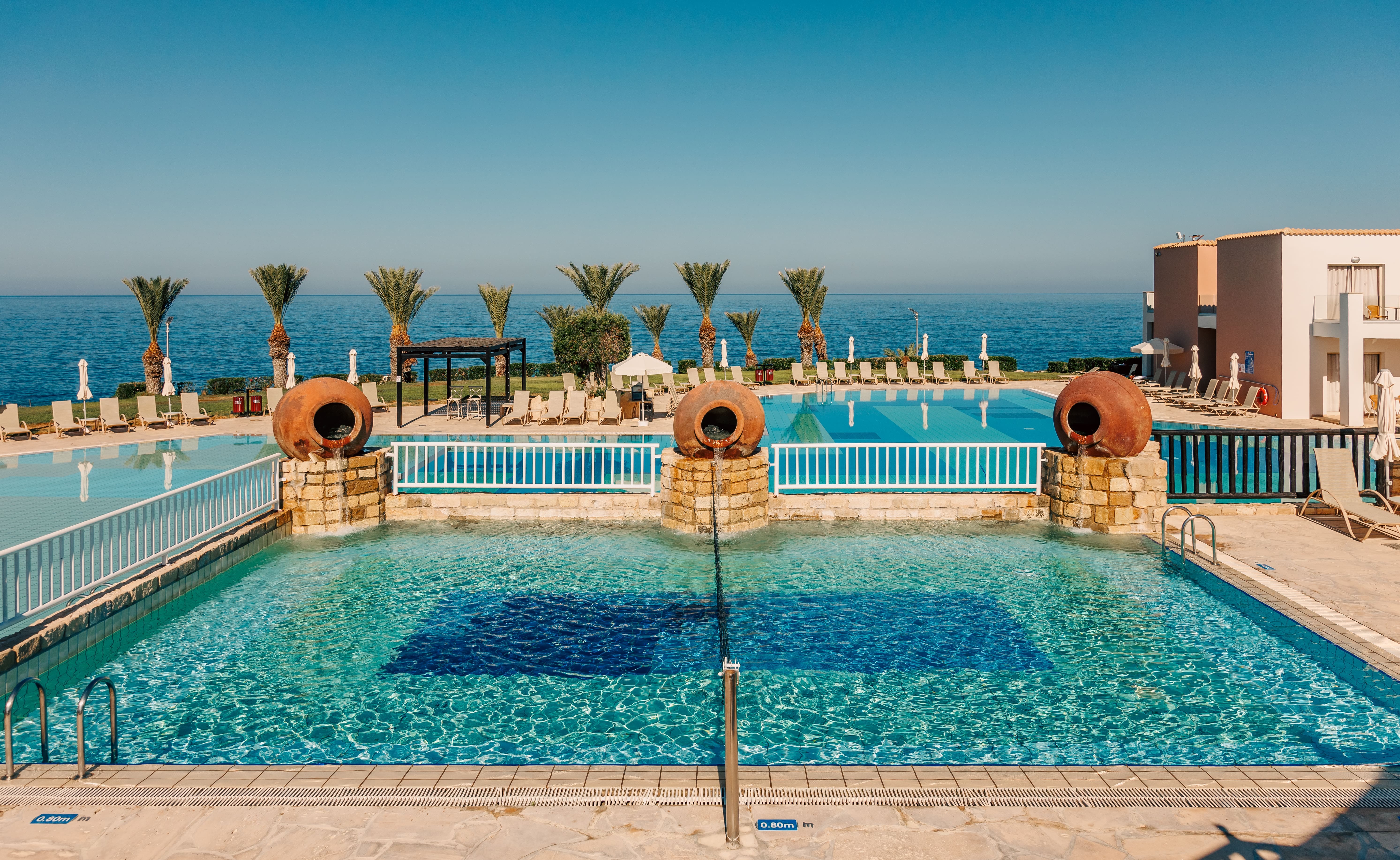 a pool with a fence around it