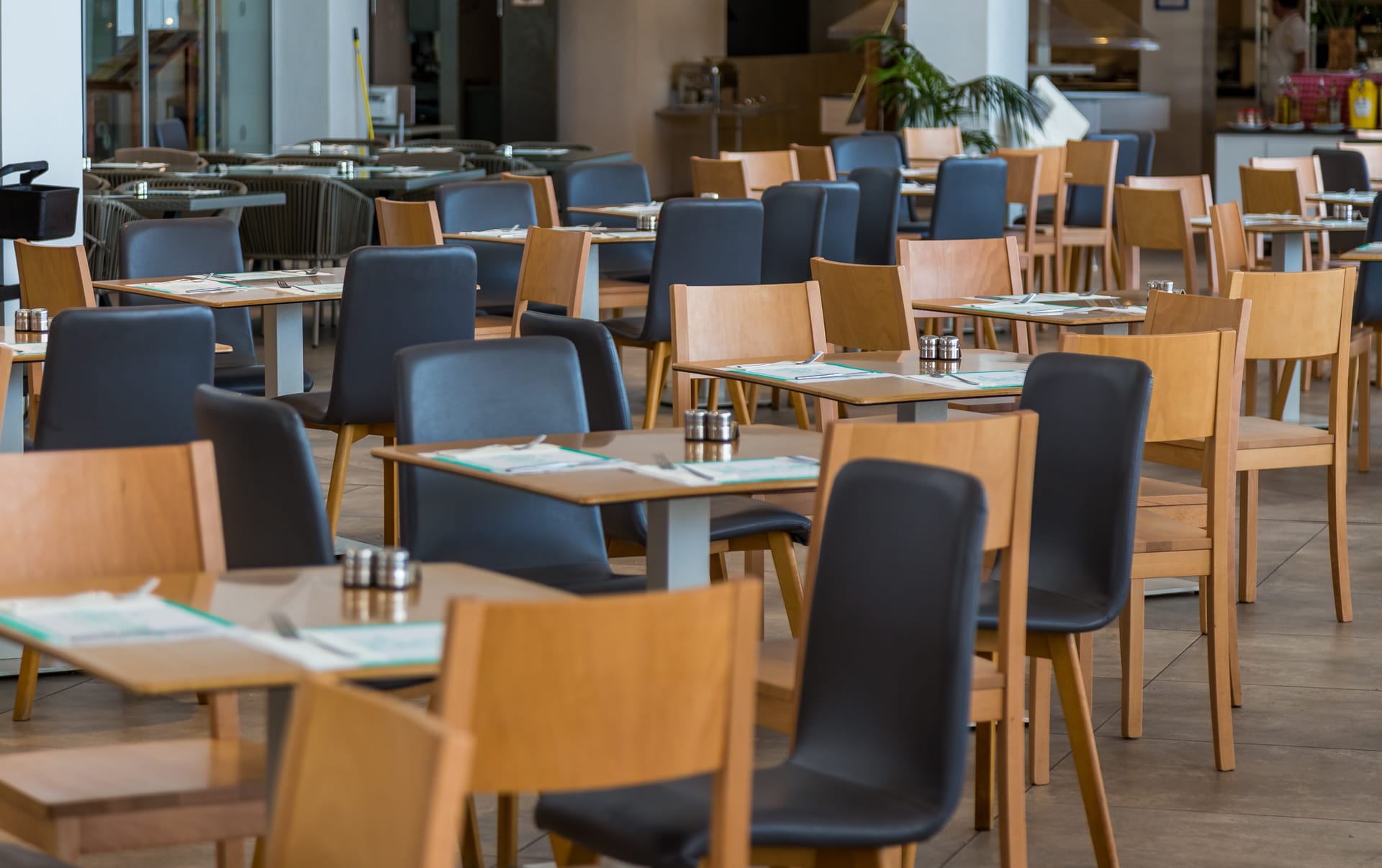 a room with desks and chairs