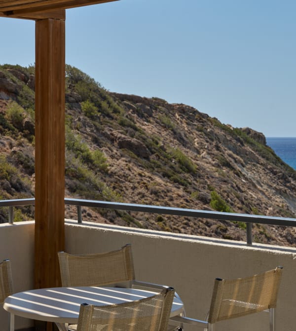a balcony overlooking a beach
