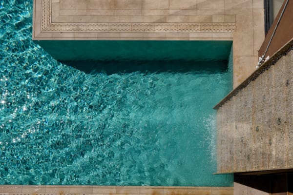 a green pool of water