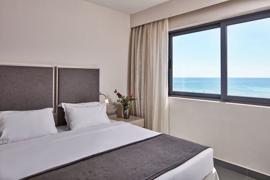 a bed with a window