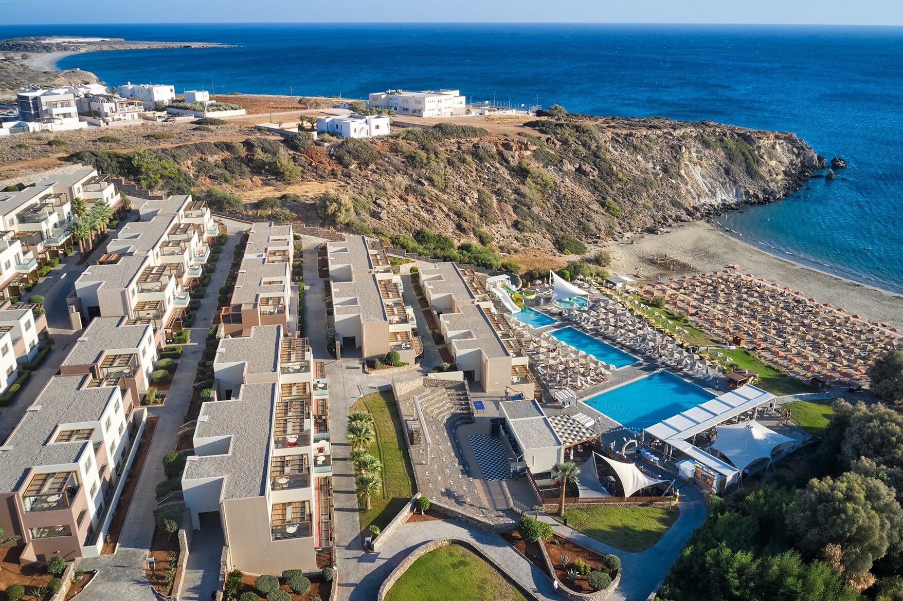 a high angle view of a town