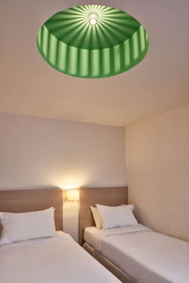 a lamp on a wall