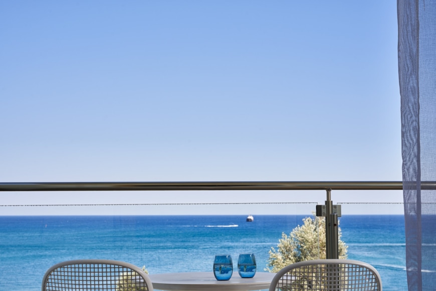 a view of the ocean from a balcony