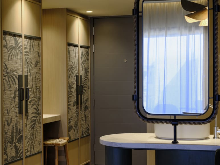 a bathroom with a window