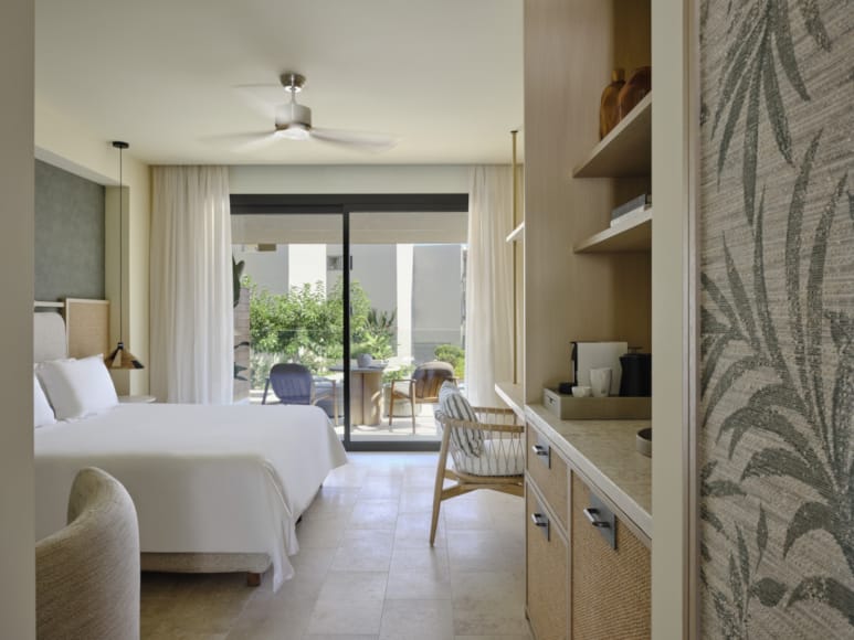 a room with a bed and a couch