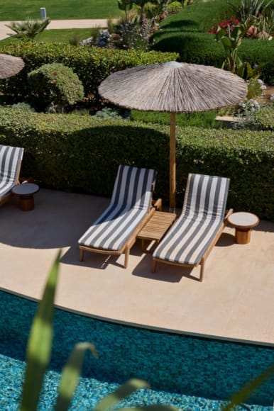 Atlantica Kalliston Resort - lounge by the pool in Chania, Crete for adults-only.