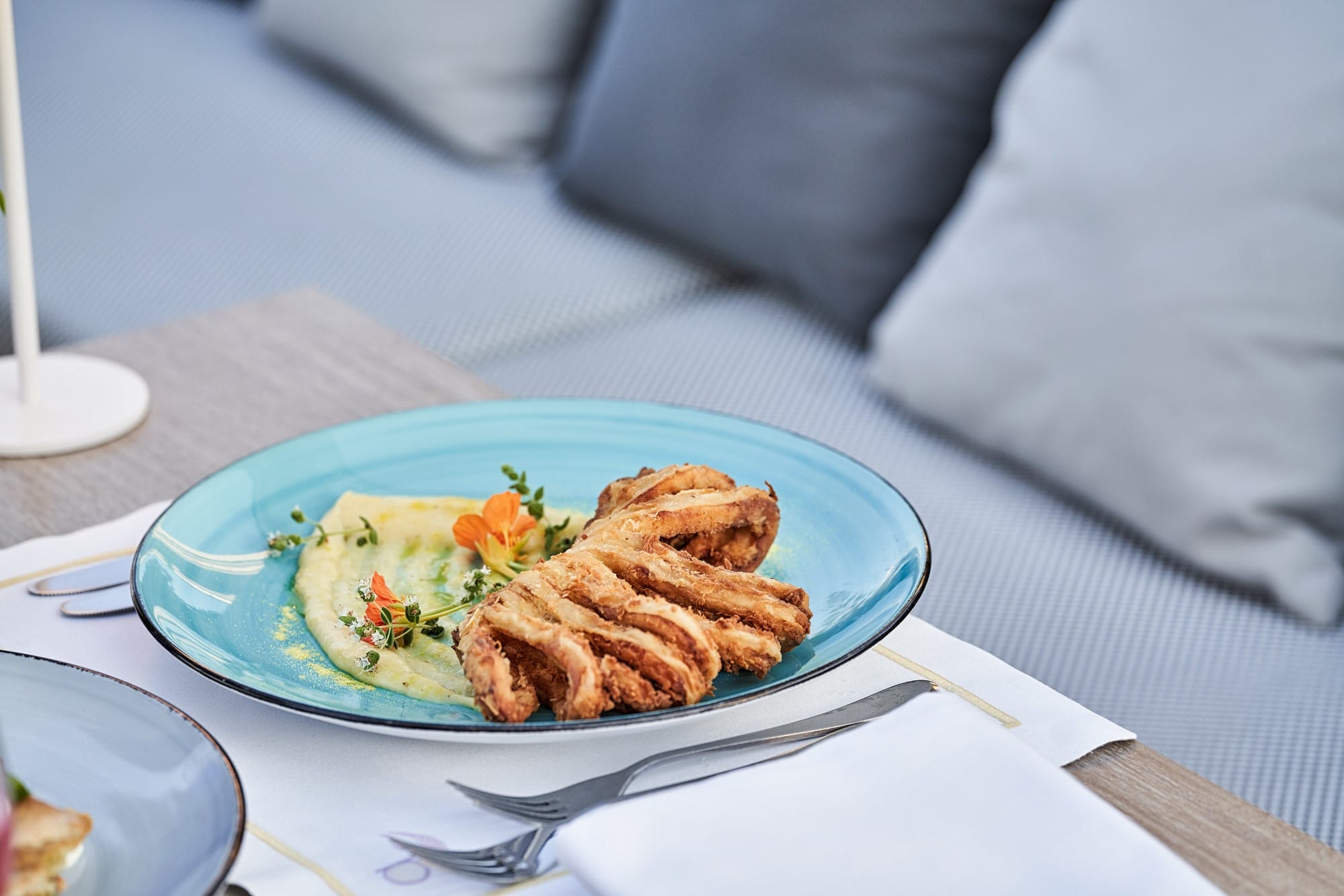 a plate of food on a table