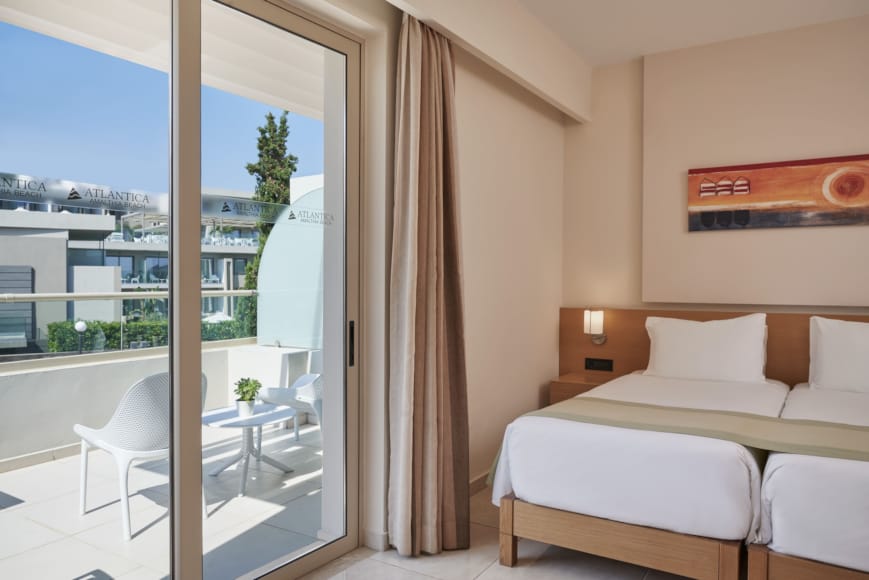 a room with a bed and a table