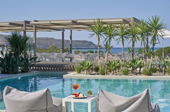 a pool with a covered area