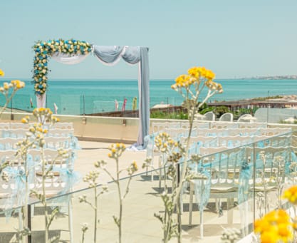 a view of the ocean from a balcony