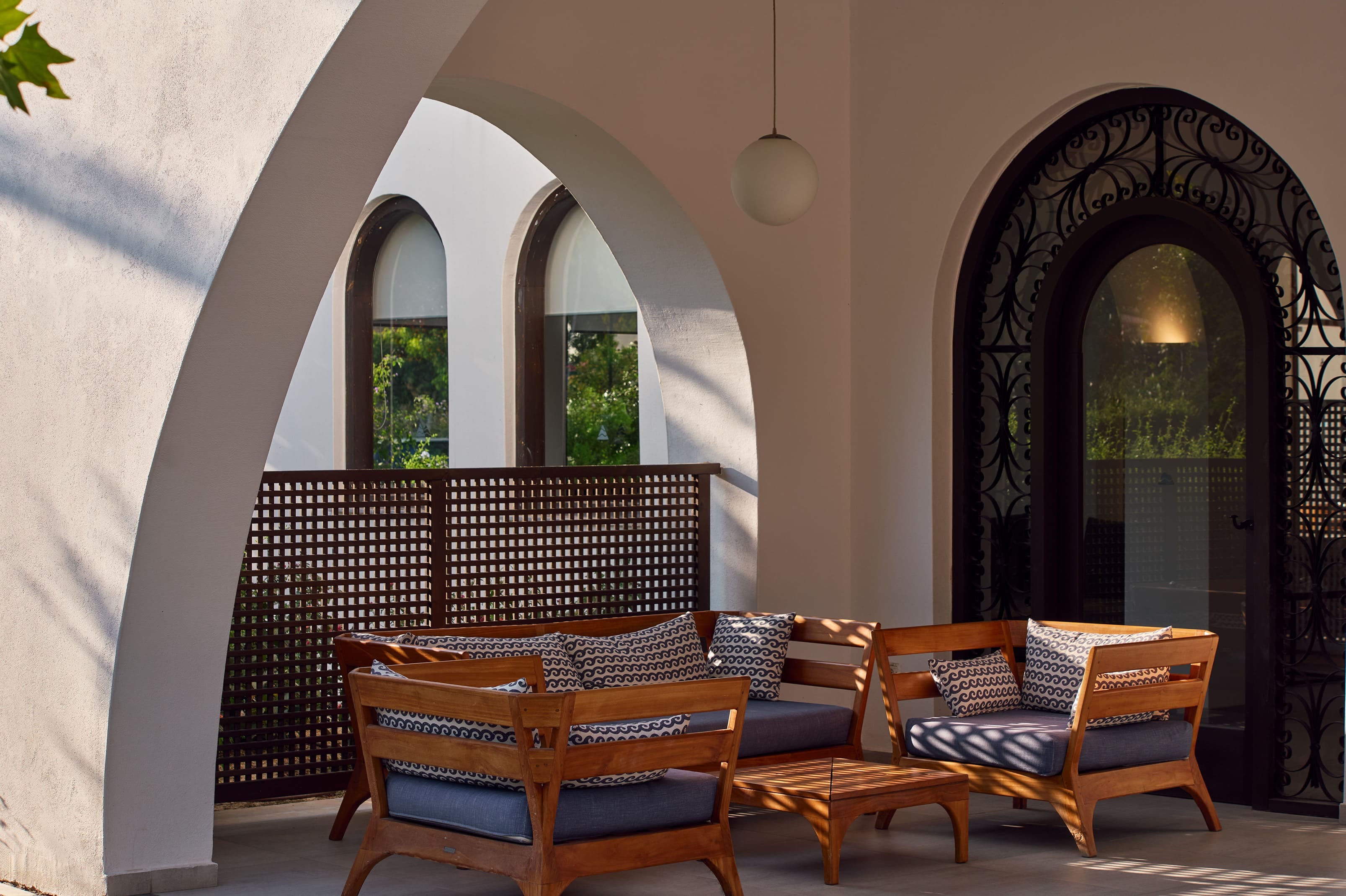 a dining table with chairs around it