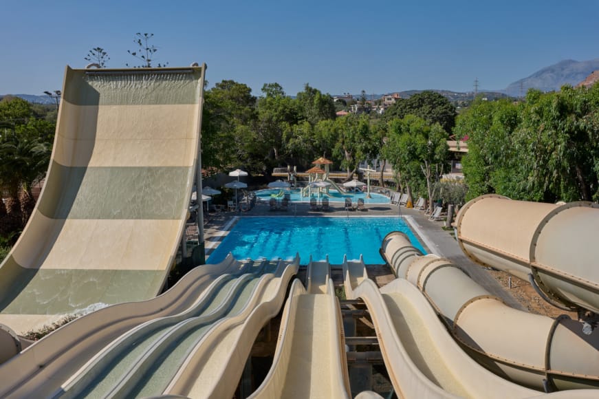 a pool and a deck