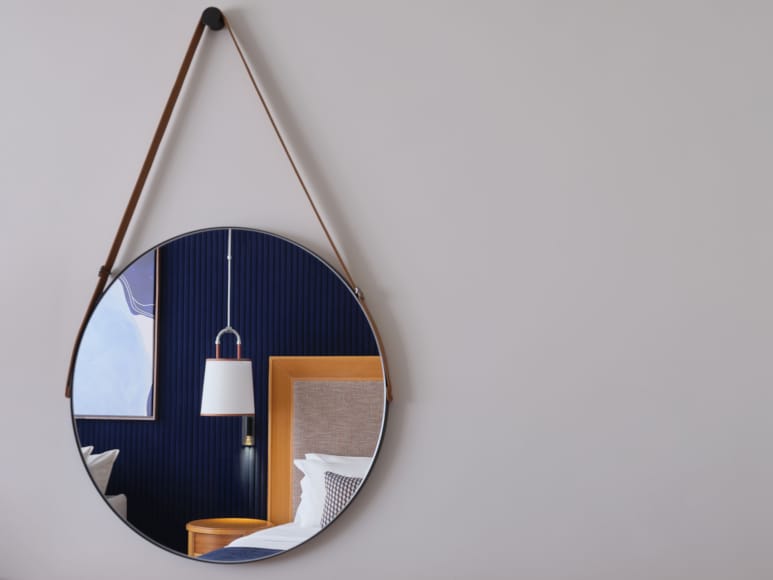 a mirror on a wall
