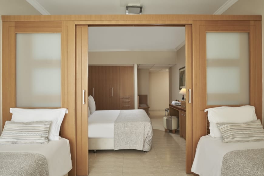 a room with two beds
