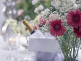 Floral Wedding Table Arrangement At Atlantica Oasis Limassol