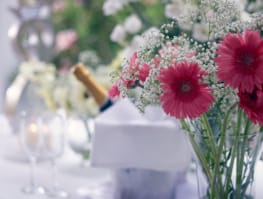 Floral Wedding Table Arrangement At Atlantica Oasis Limassol