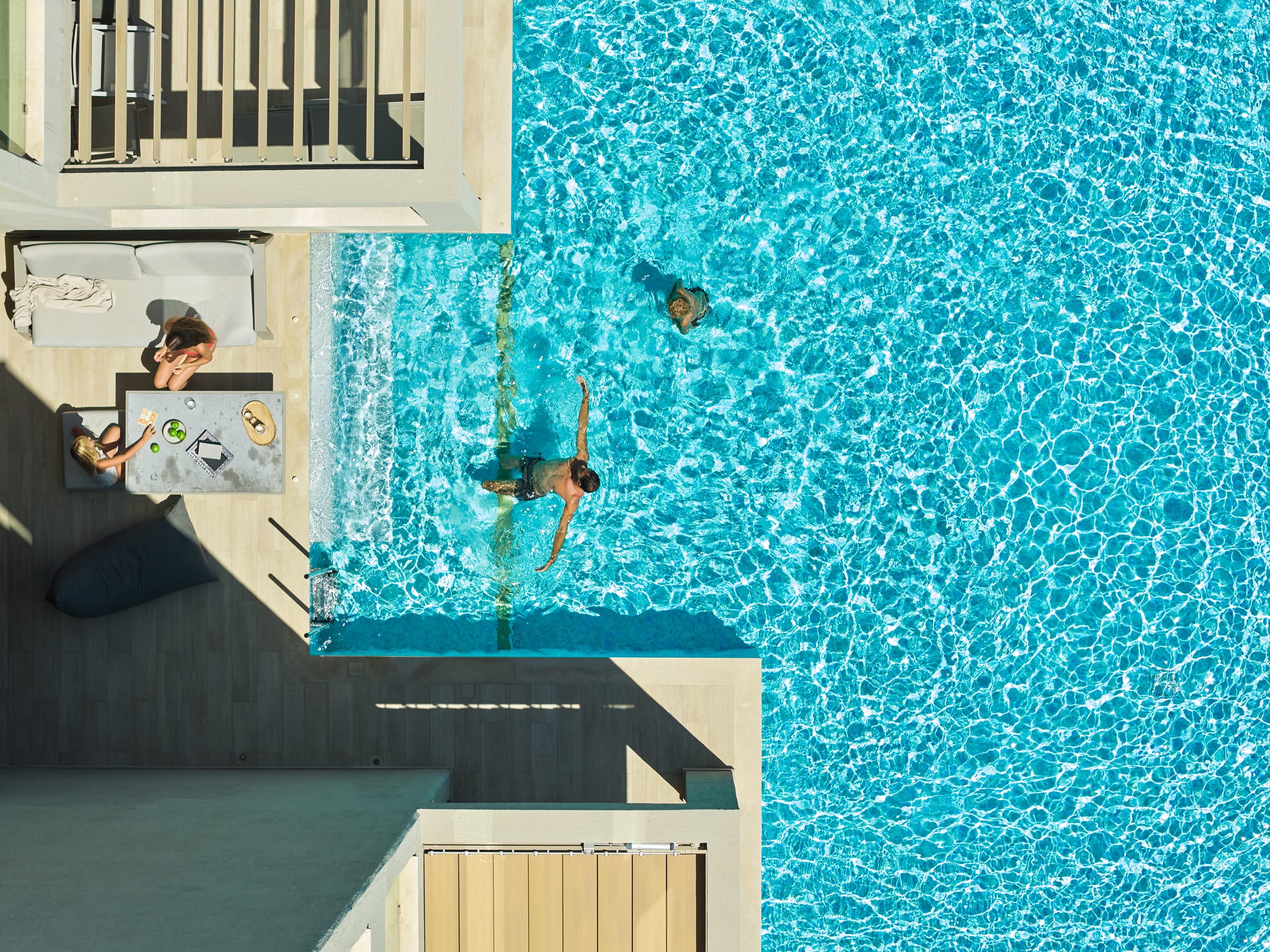 a person standing in a room