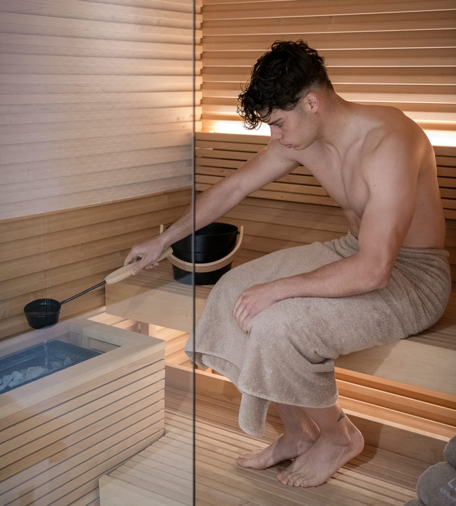 a man sitting on a bench