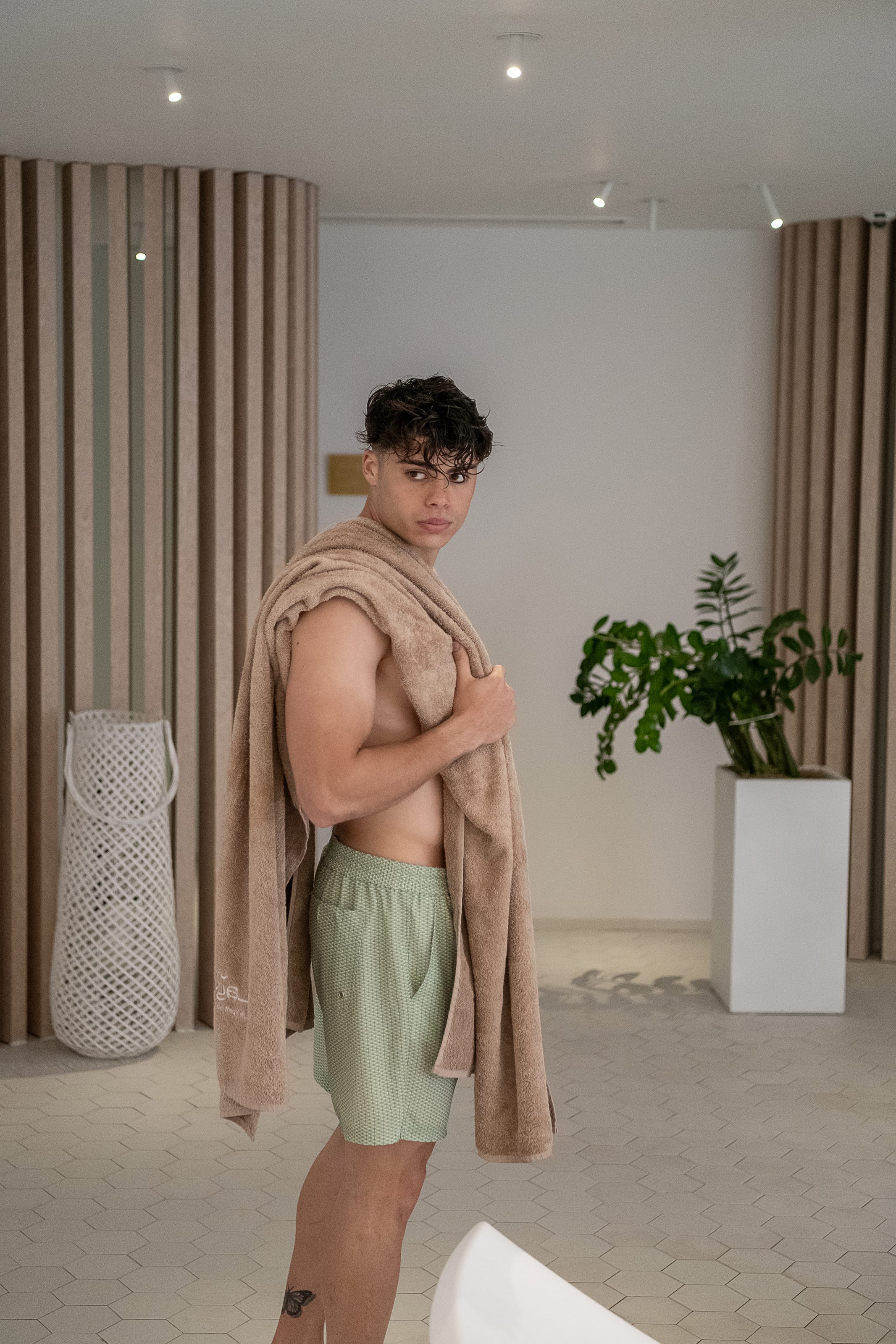 a person wearing a garment