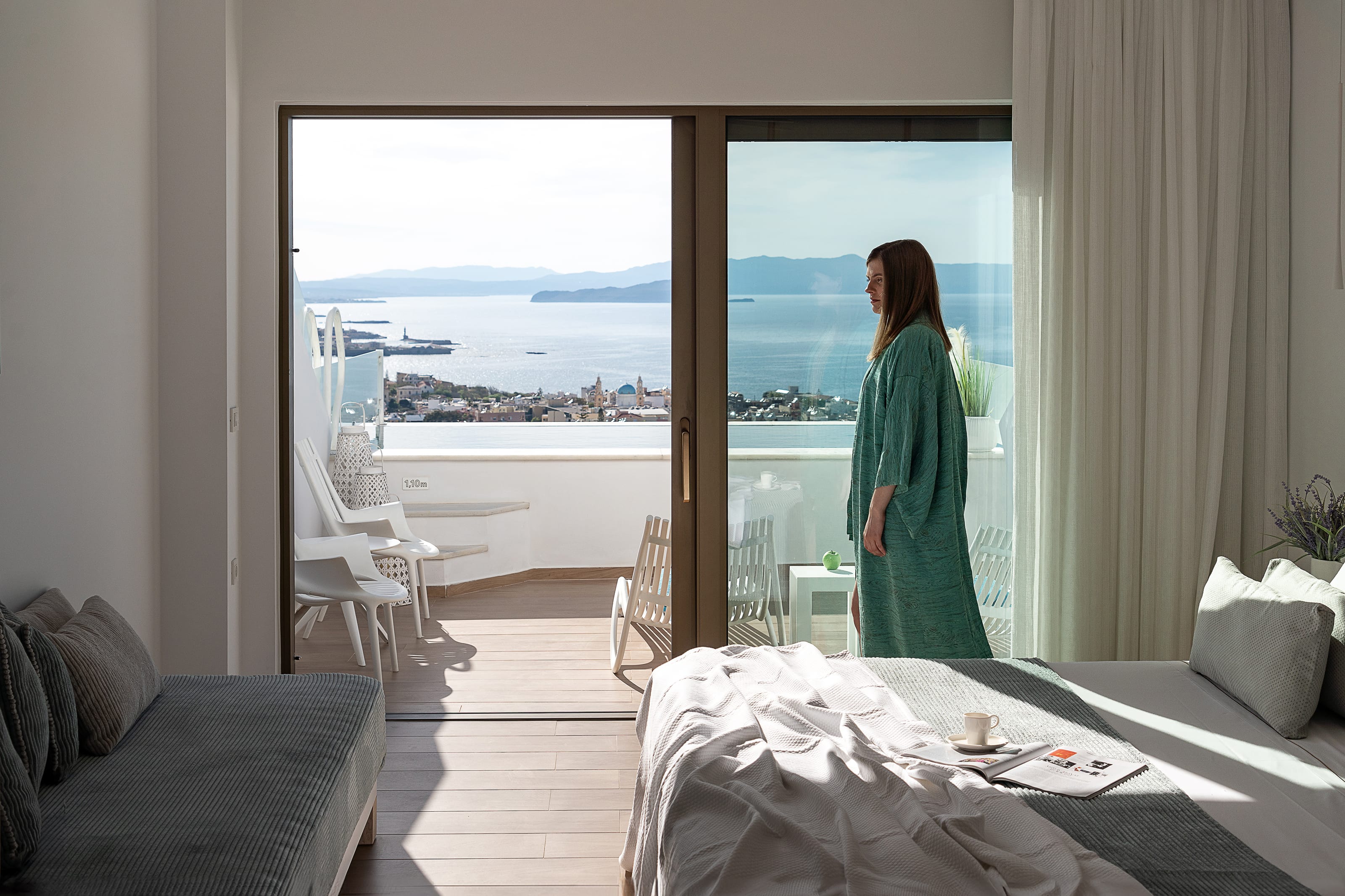 a person standing in a room