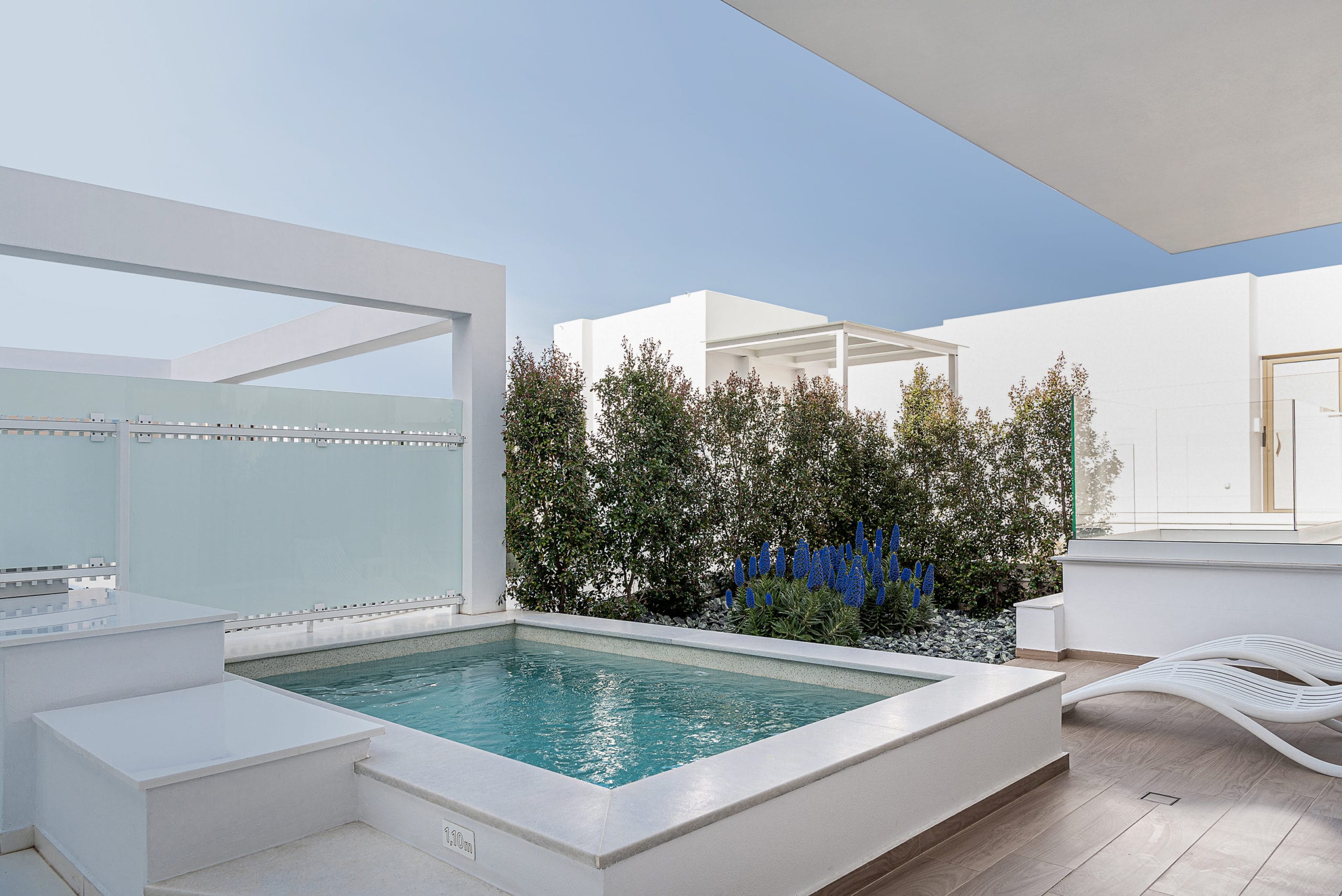 a modern bathroom with a large tub