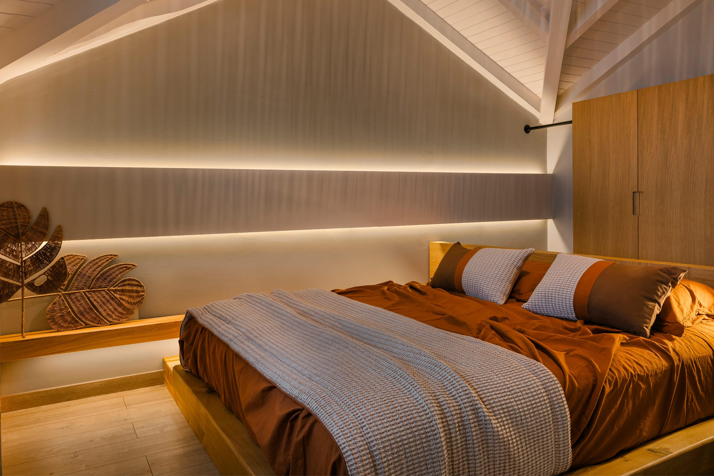 a bed with a blanket on it