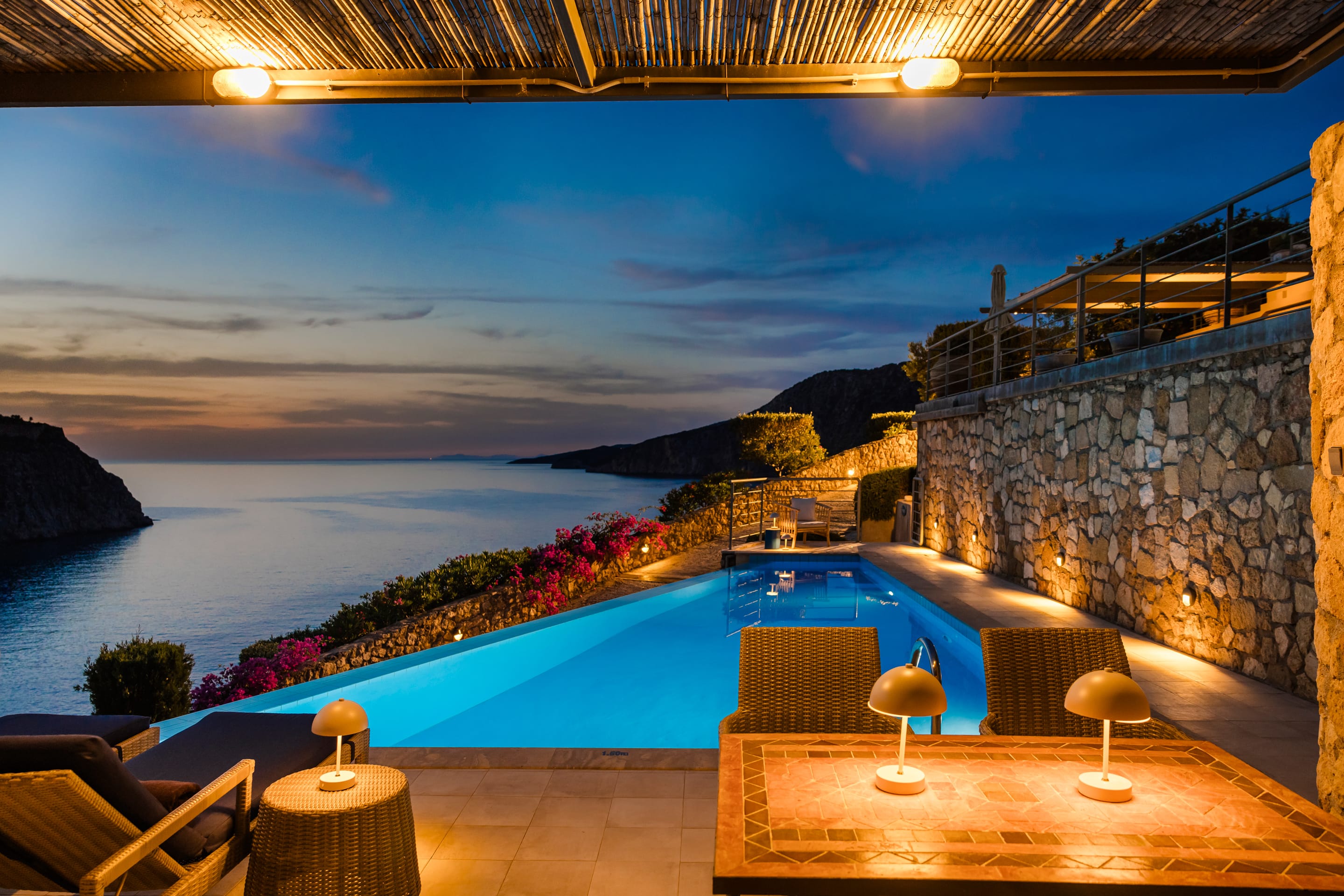 a balcony overlooking a beach