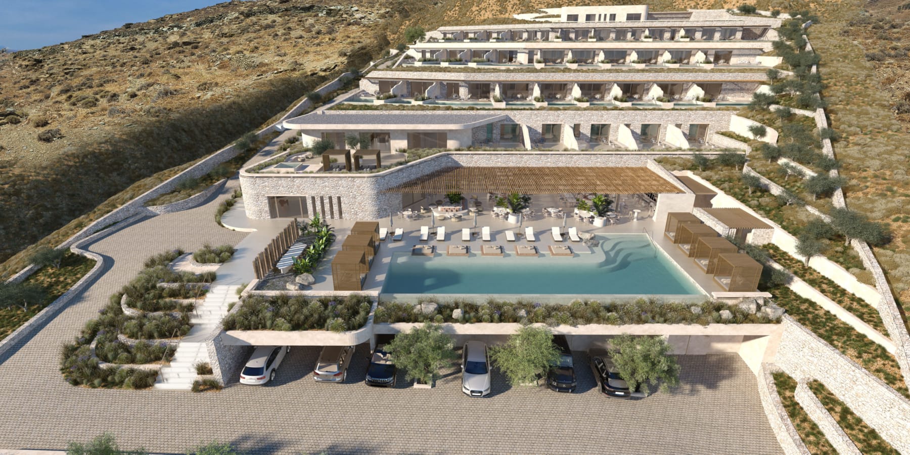 a high angle view of a building