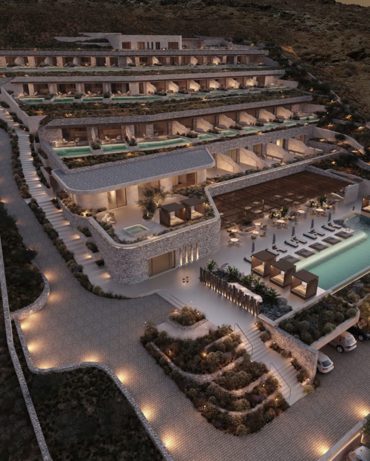 a high angle view of a building