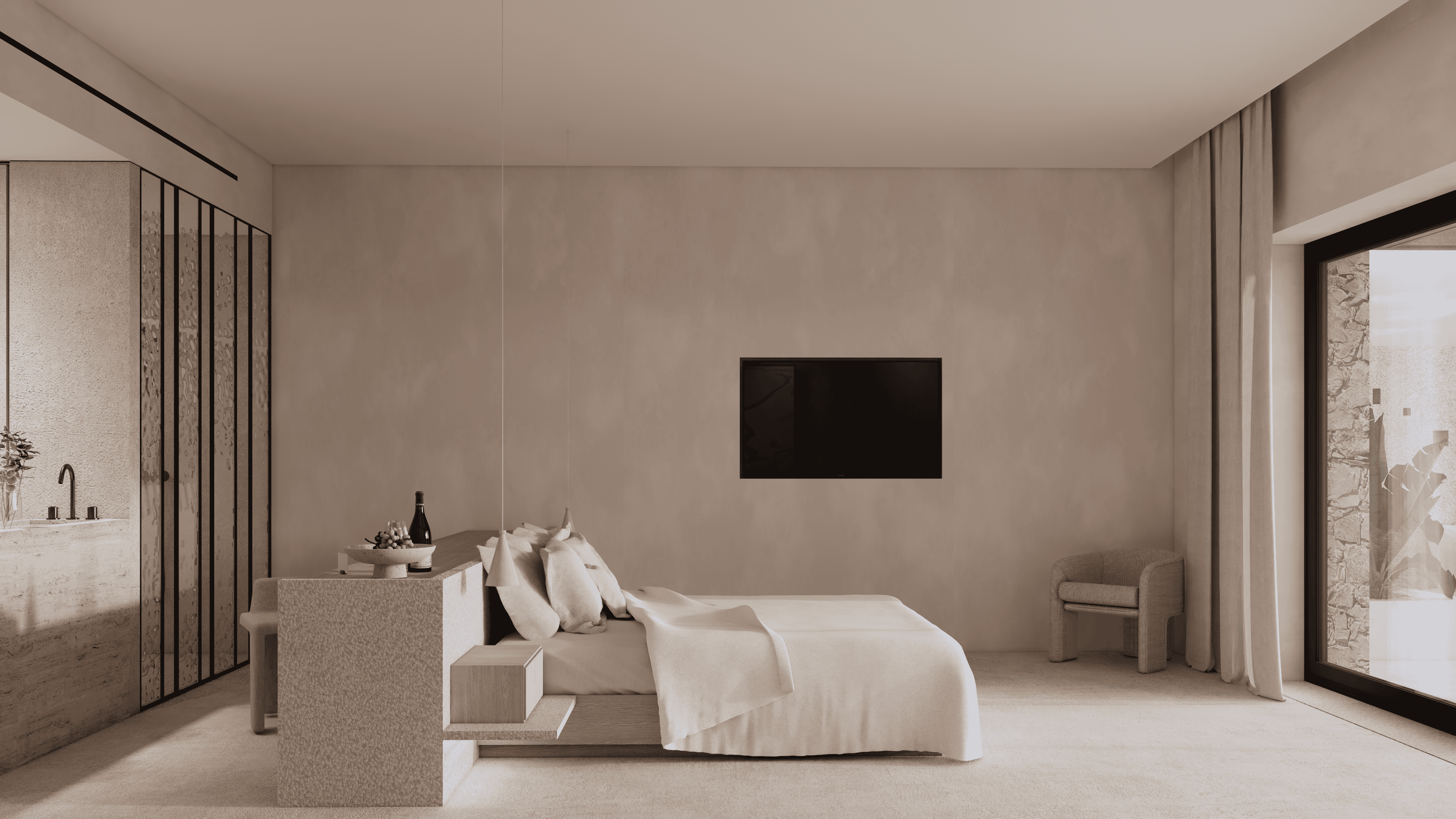 a person lying on a bed